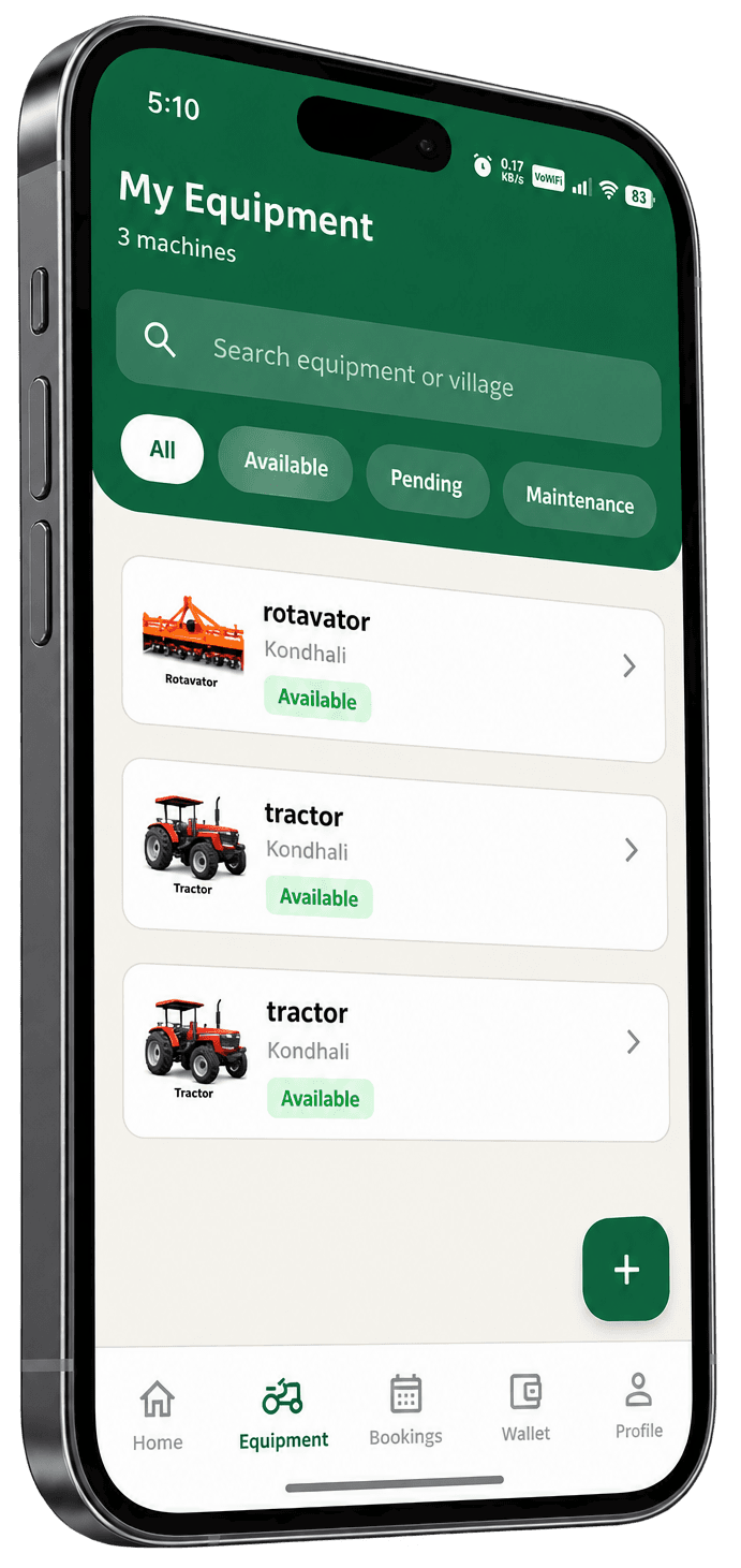 Machinery Provider App